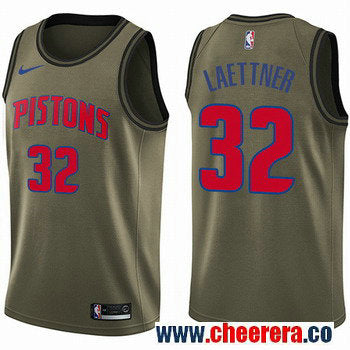 Nike Christian Laettner Detroit Pistons green Salute To Service jersey