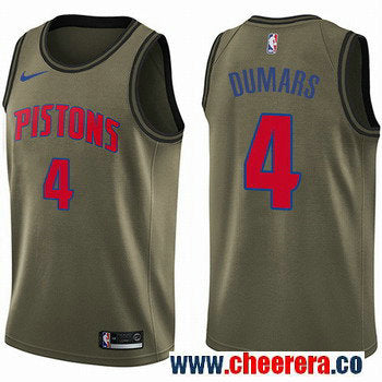 Nike Joe Dumars Detroit Pistons green Salute To Service jersey