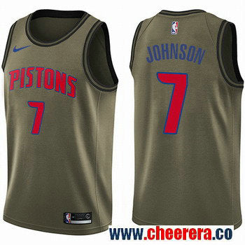 Nike Stanley Johnson Detroit Pistons green Salute To Service jersey