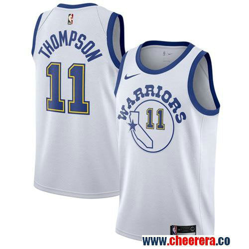 Nike Klay Thompson Golden State Warriors white Throwback jersey