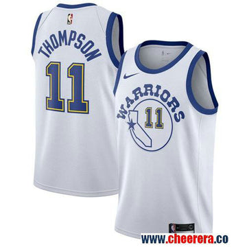 Nike Klay Thompson Golden State Warriors white Throwback jersey