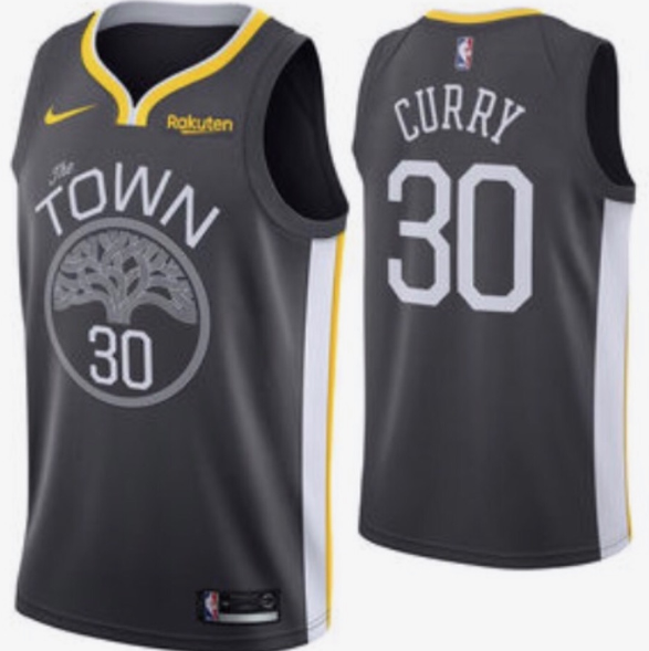 Nike Stephen Curry Golden State Warriors black jersey