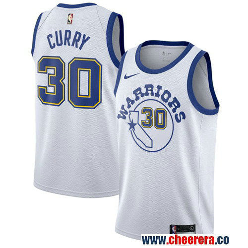 Nike Stephen Curry Golden State Warriors white Throwback jersey