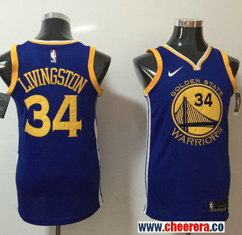 Nike Shaun Livingston Golden State Warriors blue jersey