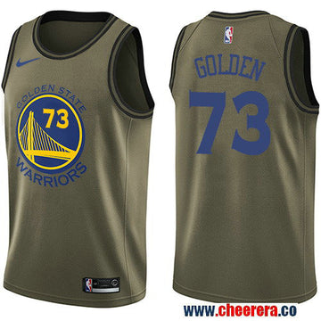 Nike Golden Golden State Warriors green Salute To Service jersey
