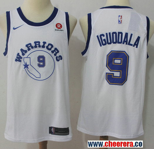 Nike Andre Iguodala Golden State Warriors white Throwback jersey