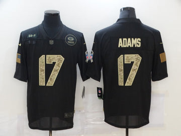Nike Davante Adams Green Bay Packers black Salute To Service jersey