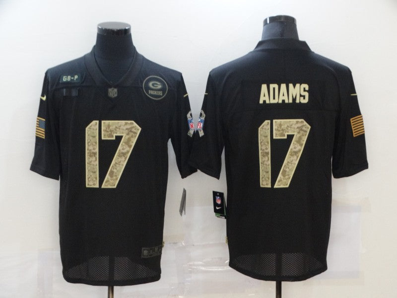 Nike Davante Adams Green Bay Packers black Salute To Service jersey
