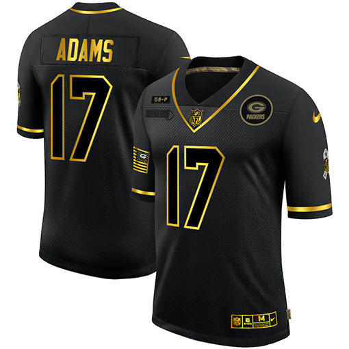 Nike Davante Adams Green Bay Packers black Salute To Service jersey