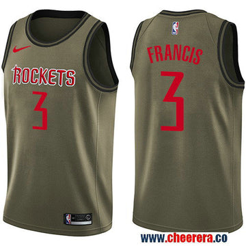 Nike Steve Francis Houston Rockets green Salute To Service jersey