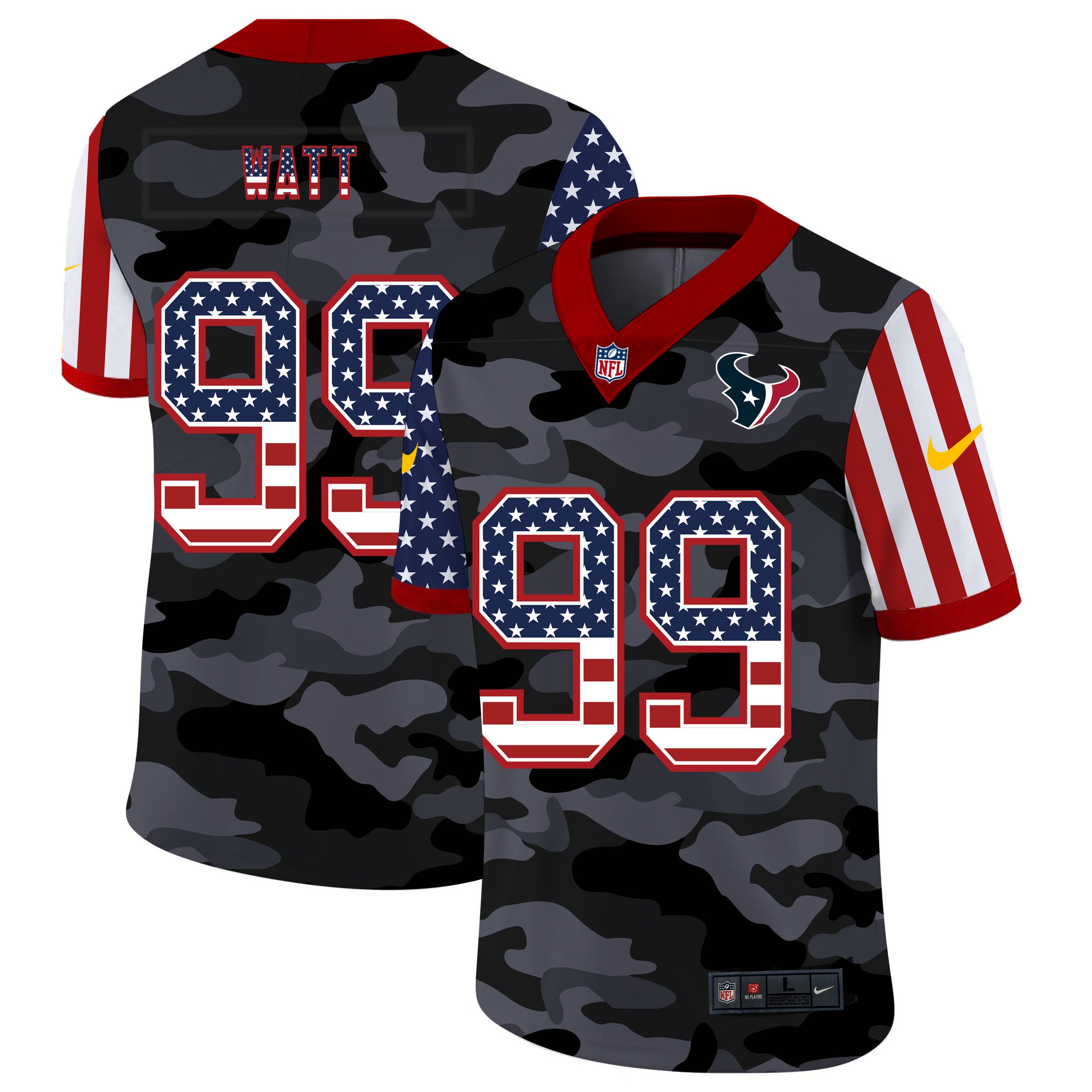 Nike J.J. Watt Houston Texans camo Salute To Service jersey