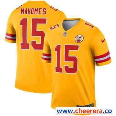 Nike Patrick Mahomes Kansas City Chiefs gold Inverted Legend jersey