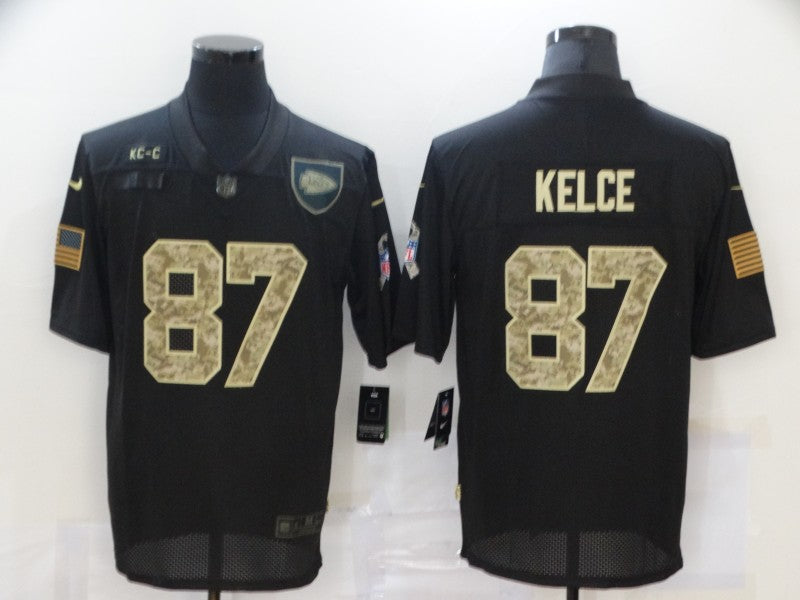 Nike Travis Kelce Kansas City Chiefs black Salute To Service jersey