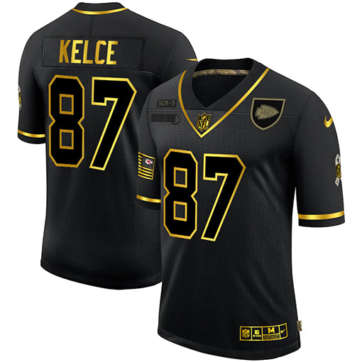 Nike Travis Kelce Kansas City Chiefs black Salute To Service jersey