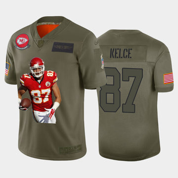 Nike Travis Kelce Kansas City Chiefs olive Vapor jersey