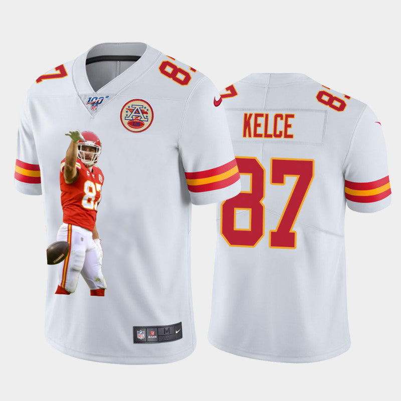 Nike Travis Kelce Kansas City Chiefs white Vapor jersey