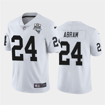 Nike Johnathan Abram Las Vegas Raiders white Vapor jersey
