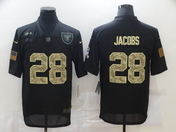 Nike Josh Jacobs Las Vegas Raiders black Salute To Service jersey
