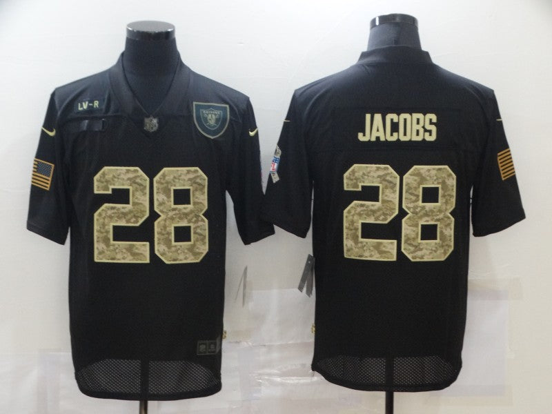 Nike Josh Jacobs Las Vegas Raiders black Salute To Service jersey