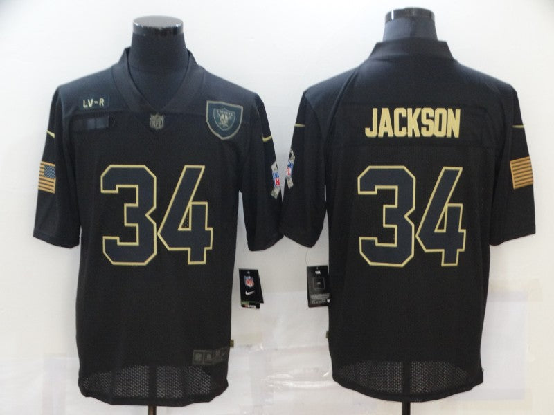 Nike Bo Jackson Las Vegas Raiders black Salute To Service jersey