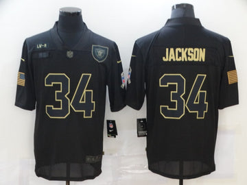 Nike Bo Jackson Las Vegas Raiders black Salute To Service jersey