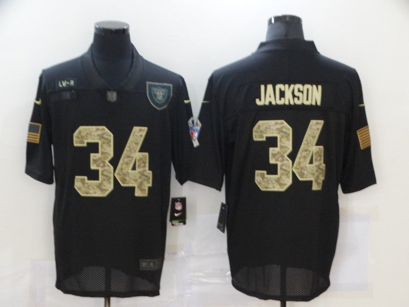 Nike Bo Jackson Las Vegas Raiders black Salute To Service jersey