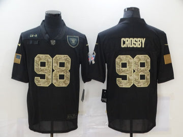 Nike Maxx Crosby Las Vegas Raiders black Salute To Service jersey