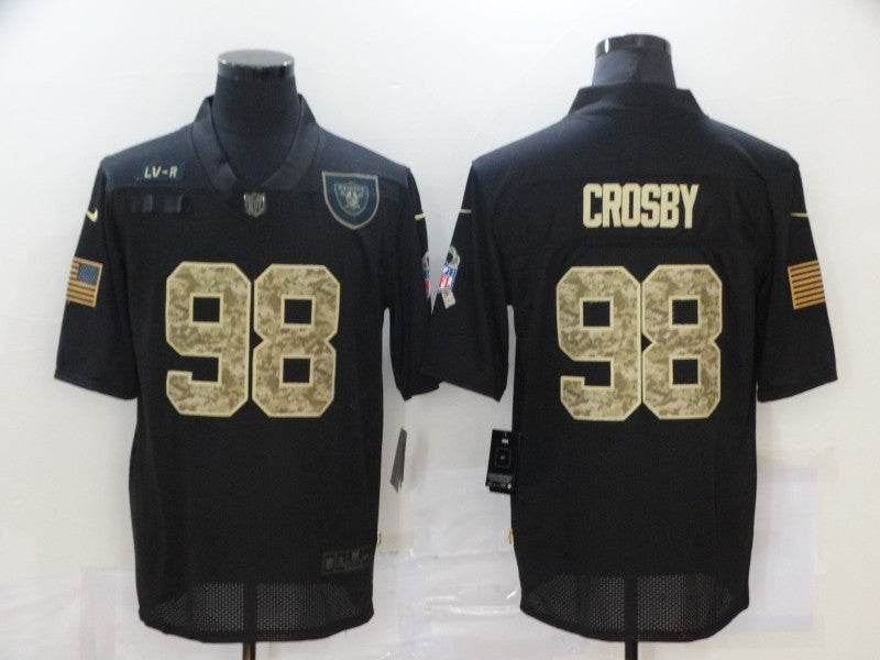 Nike Maxx Crosby Las Vegas Raiders black Salute To Service jersey