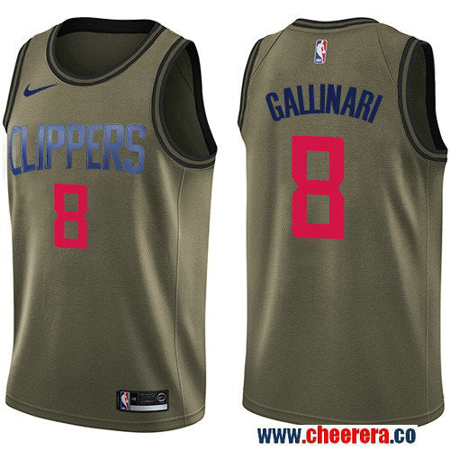 Nike Danilo Gallinari Los Angeles Clippers green Salute To Service jersey