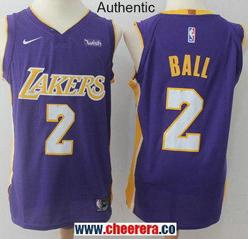 Nike Lonzo Ball Los Angeles Lakers purple Authentic jersey