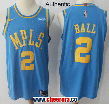 Nike Lonzo Ball Los Angeles Lakers royal Authentic jersey