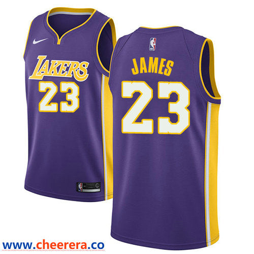 Nike LeBron James Los Angeles Lakers purple jersey