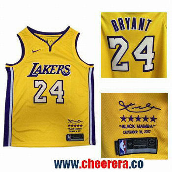 Nike Kobe Bryant Los Angeles Lakers gold jersey