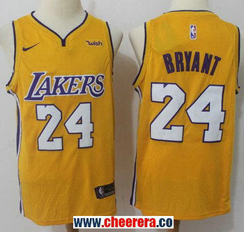 Nike Kobe Bryant Los Angeles Lakers gold jersey