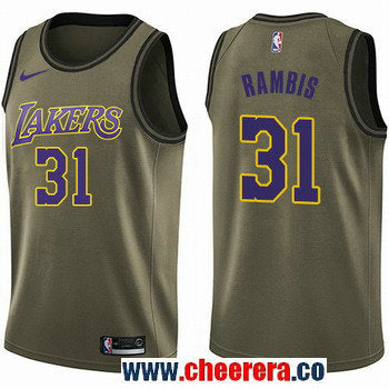 Nike Kurt Rambis Los Angeles Lakers green Salute To Service jersey