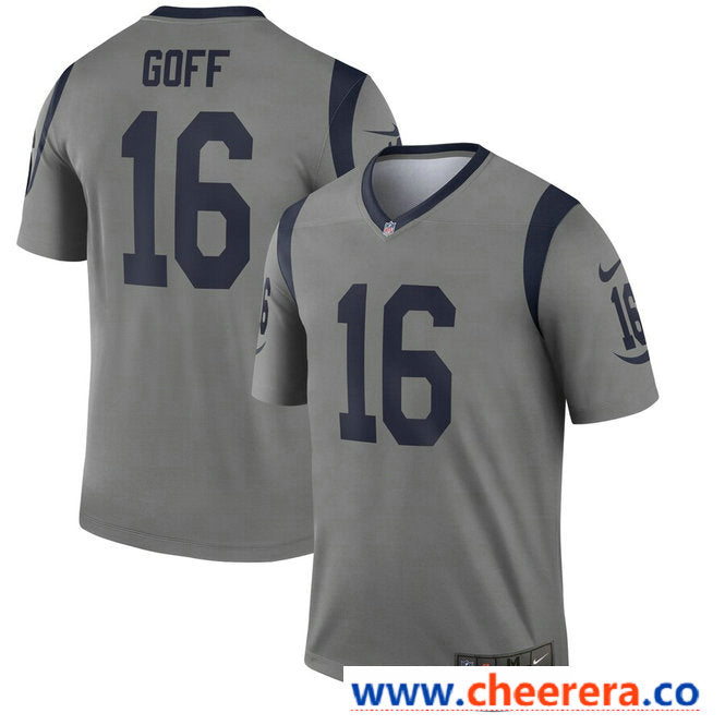 Nike Jared Goff Los Angeles Rams gray Inverted Legend jersey