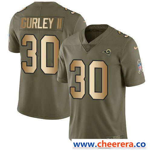 Nike Todd Gurley II Los Angeles Rams olive Salute To Service jersey