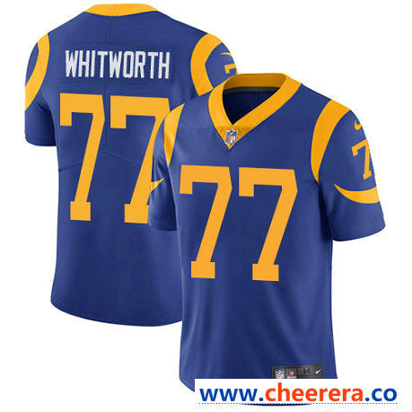 Nike Andrew Whitworth Los Angeles Rams royal Vapor jersey