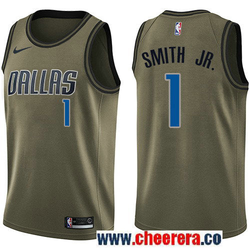 Nike Dennis Smith Jr Dallas Mavericks green Salute To Service jersey