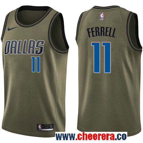 Nike Yogi Ferrell Dallas Mavericks green Salute To Service jersey