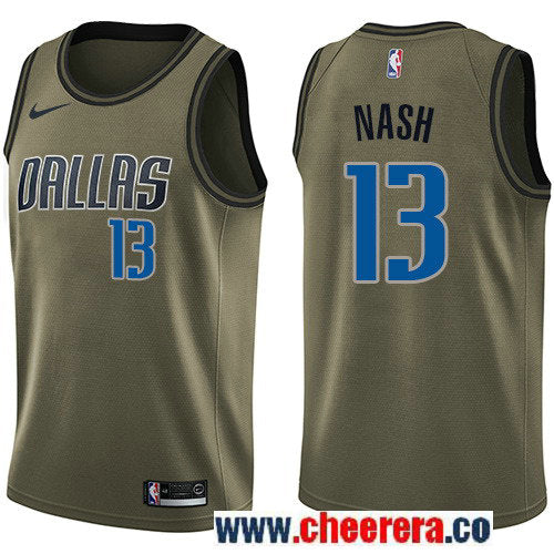 Nike Steve Nash Dallas Mavericks green Salute To Service jersey