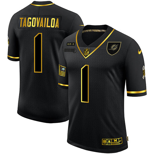 Nike Tua Tagovailoa Miami Dolphins black Salute To Service jersey