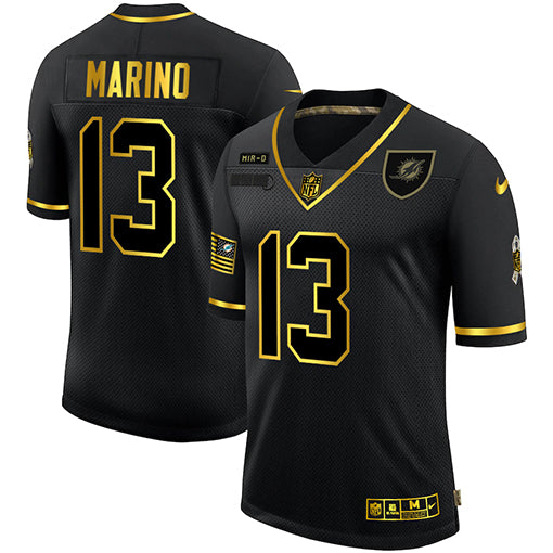Nike Dan Marino Miami Dolphins black Salute To Service jersey
