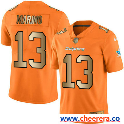 Nike Dan Marino Miami Dolphins orange Color Rush jersey