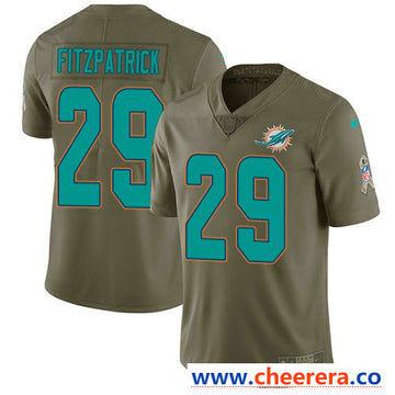 Nike Minkah Fitzpatrick Miami Dolphins olive Salute To Service jersey