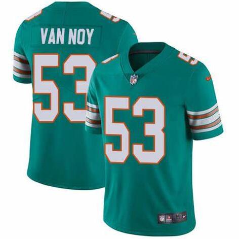 Nike Kyle Van Noy Miami Dolphins aqua Vapor jersey