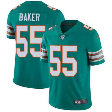 Nike Jerome Baker Miami Dolphins aqua Vapor jersey