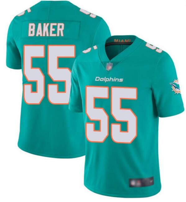 Nike Jerome Baker Miami Dolphins aqua Vapor jersey