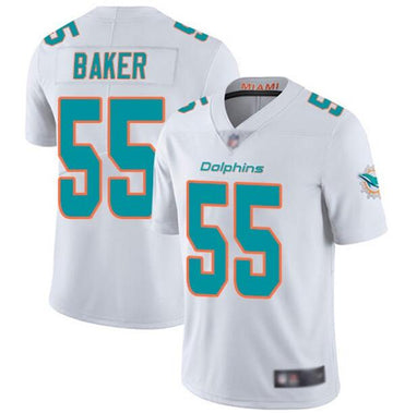 Nike Jerome Baker Miami Dolphins white Vapor jersey