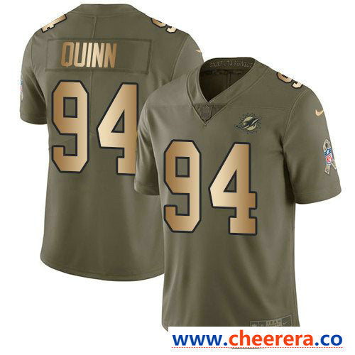 Nike Robert Quinn Miami Dolphins olive Salute To Service jersey